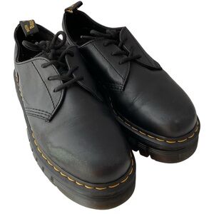 Dr. Martens Black Leather Audrick 3 Eye Platform Shoes Woman’s Size 8